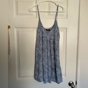 Blue B Collection Women’s Size Small Light Blue Floral Slip Mini Dress